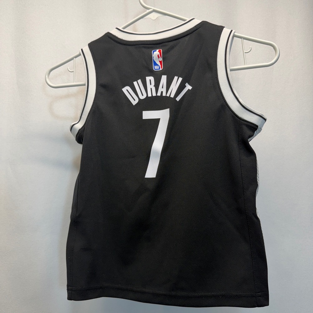 Brooklyn Nets Kevin Durant 7 Nike Basketball Jersey Youth Kids Medium 5/6 Black